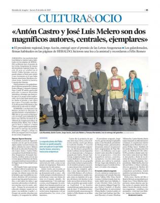 PREMIO DE LAS LETRAS ARAGONESAS. POR MARIANO GARCÍA